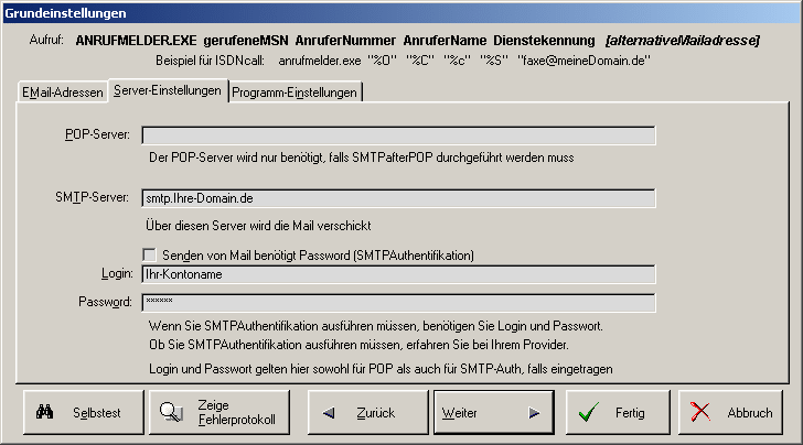 Konfiguration - Schritt 2